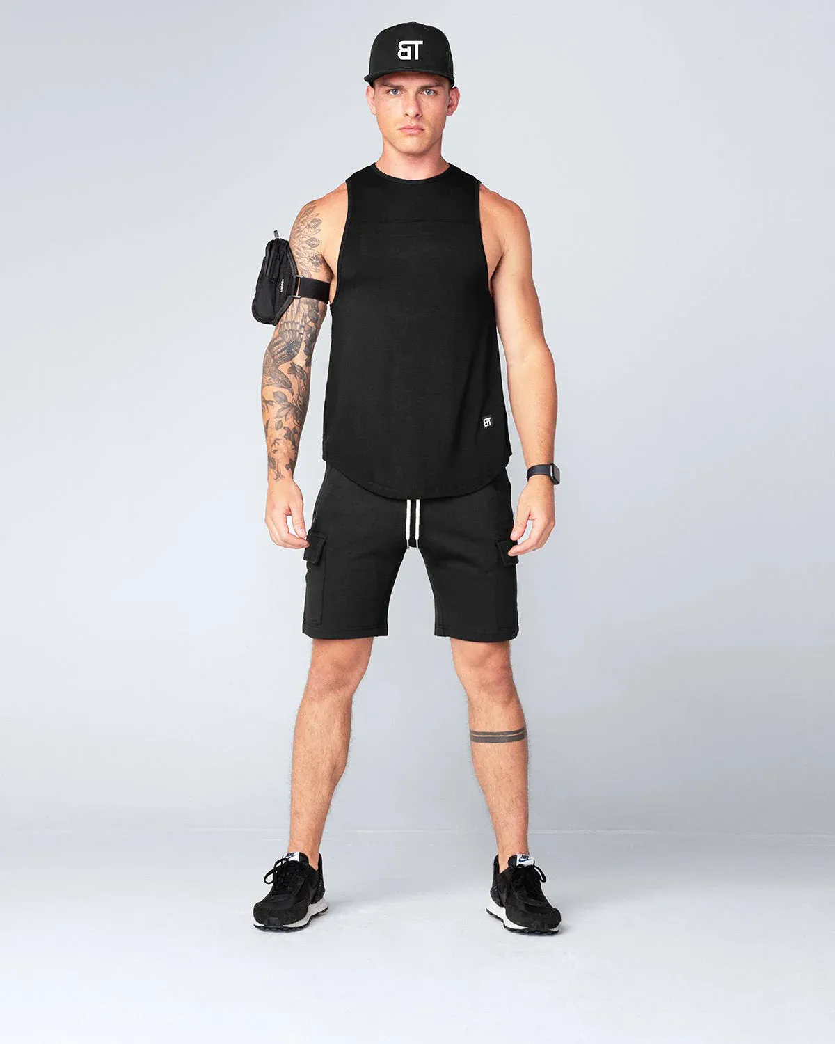 1600 . Viscose Regular-Fit Tank Top - Black