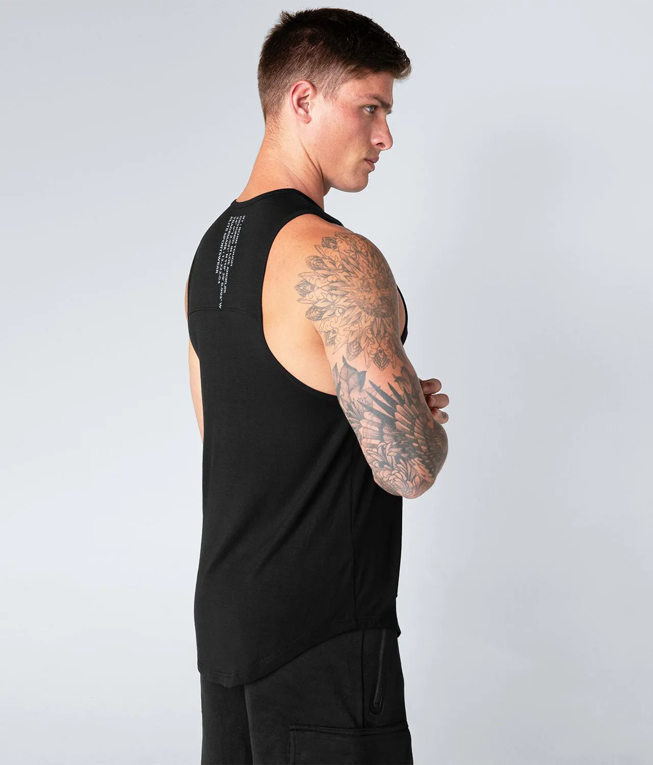 1600 . Viscose Regular-Fit Tank Top - Black