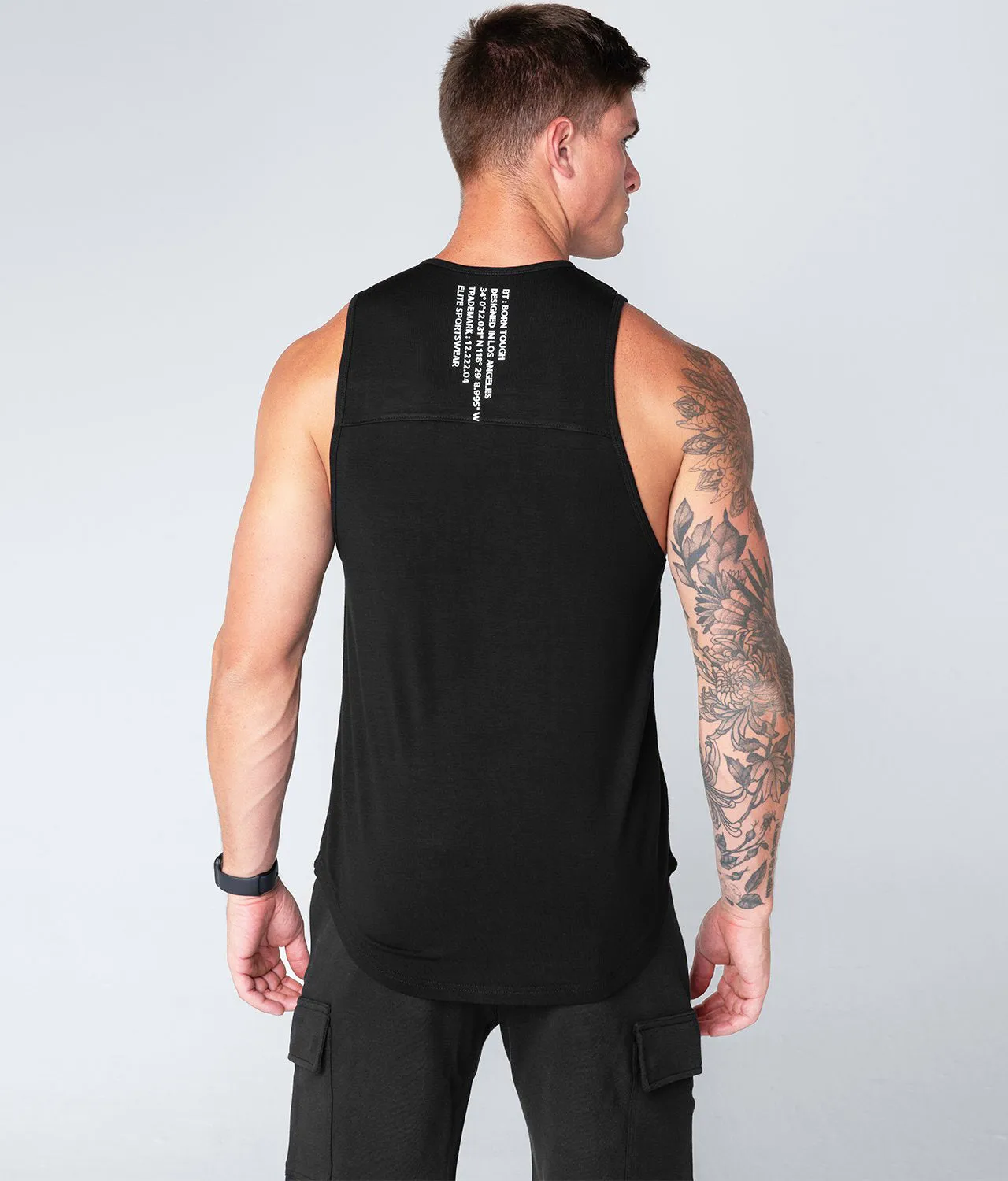 1600 . Viscose Regular-Fit Tank Top - Black