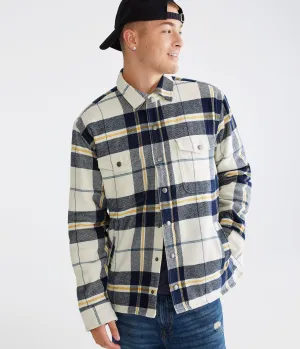 Aeropostale check flannel shirt, white