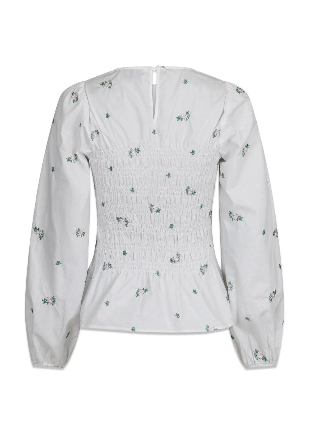 Alberta Clean Flower Blouse - White