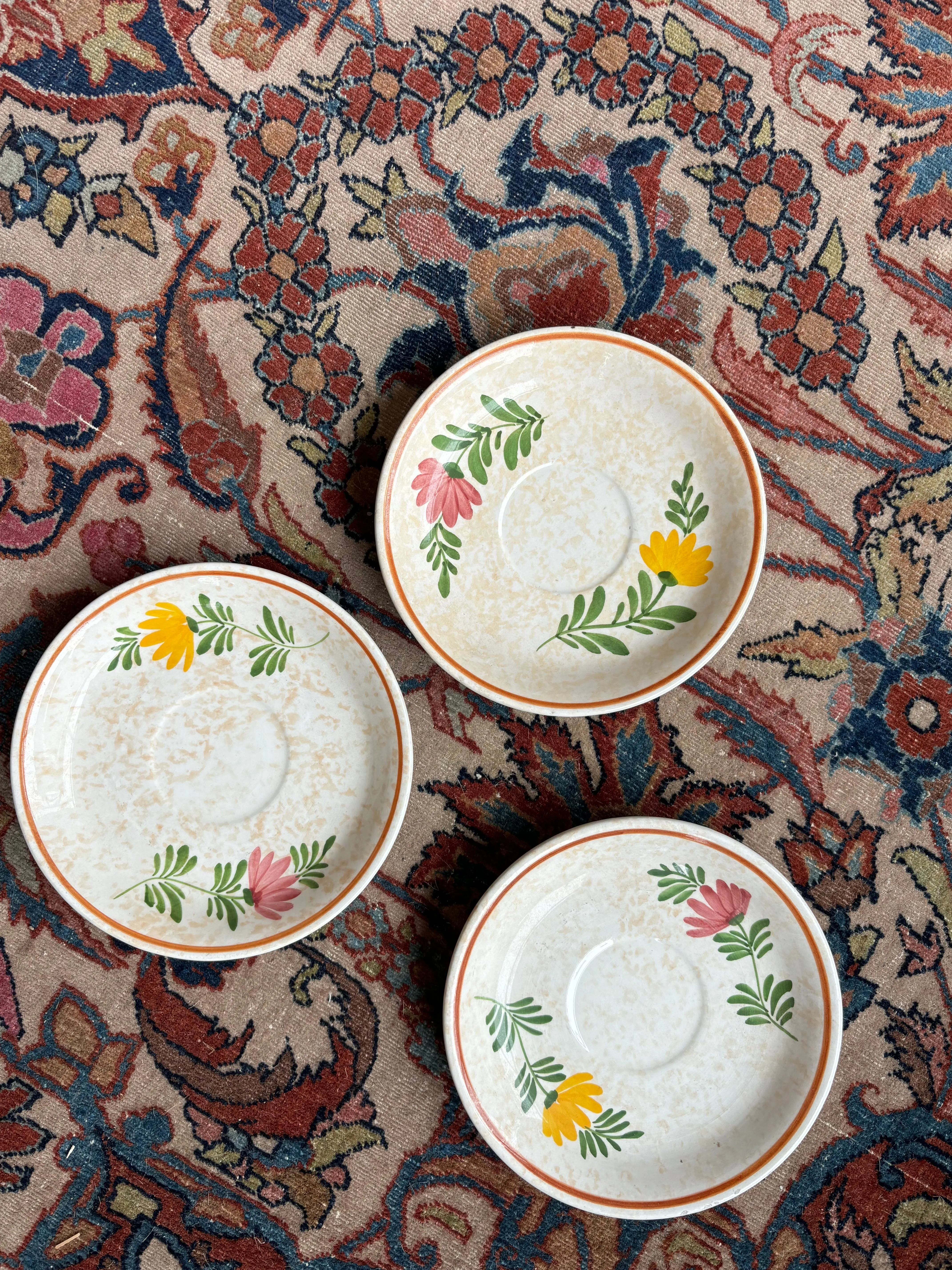 Alpine Peasant Teacups & Saucers