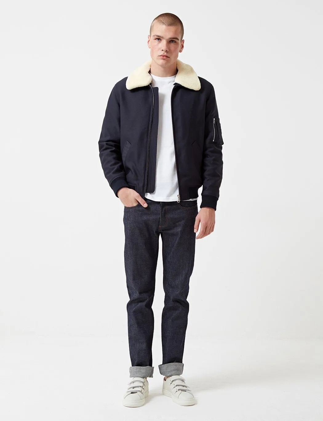 A.P.C. Manchester Bomber Jacket - Dark Navy