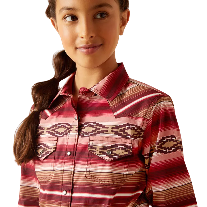 Ariat Girl's Blushing Serape Print Shirt