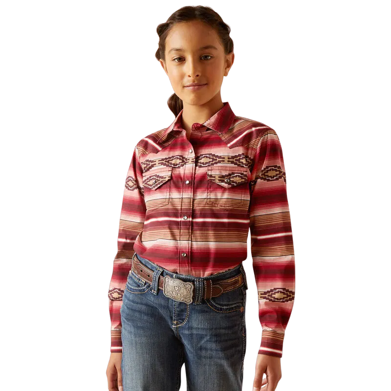 Ariat Girl's Blushing Serape Print Shirt