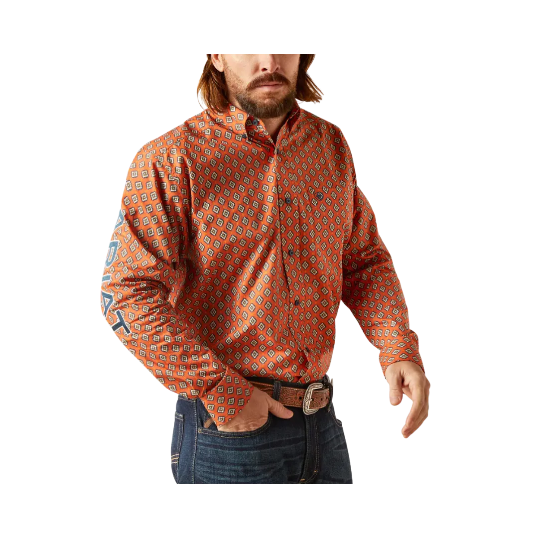 Ariat Men's Team Logo Rust Shirt