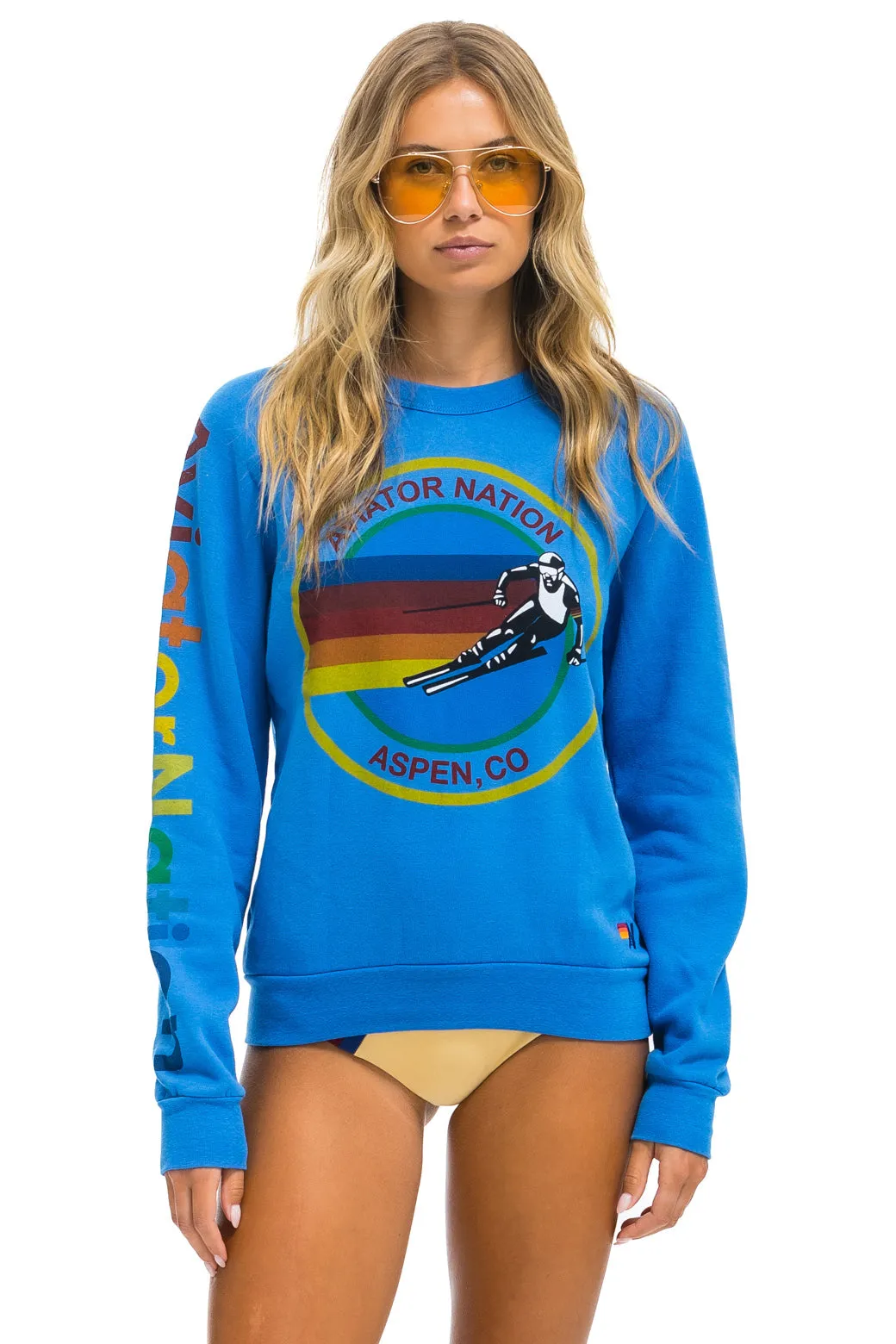 AVIATOR NATION ASPEN SWEATSHIRT - OCEAN