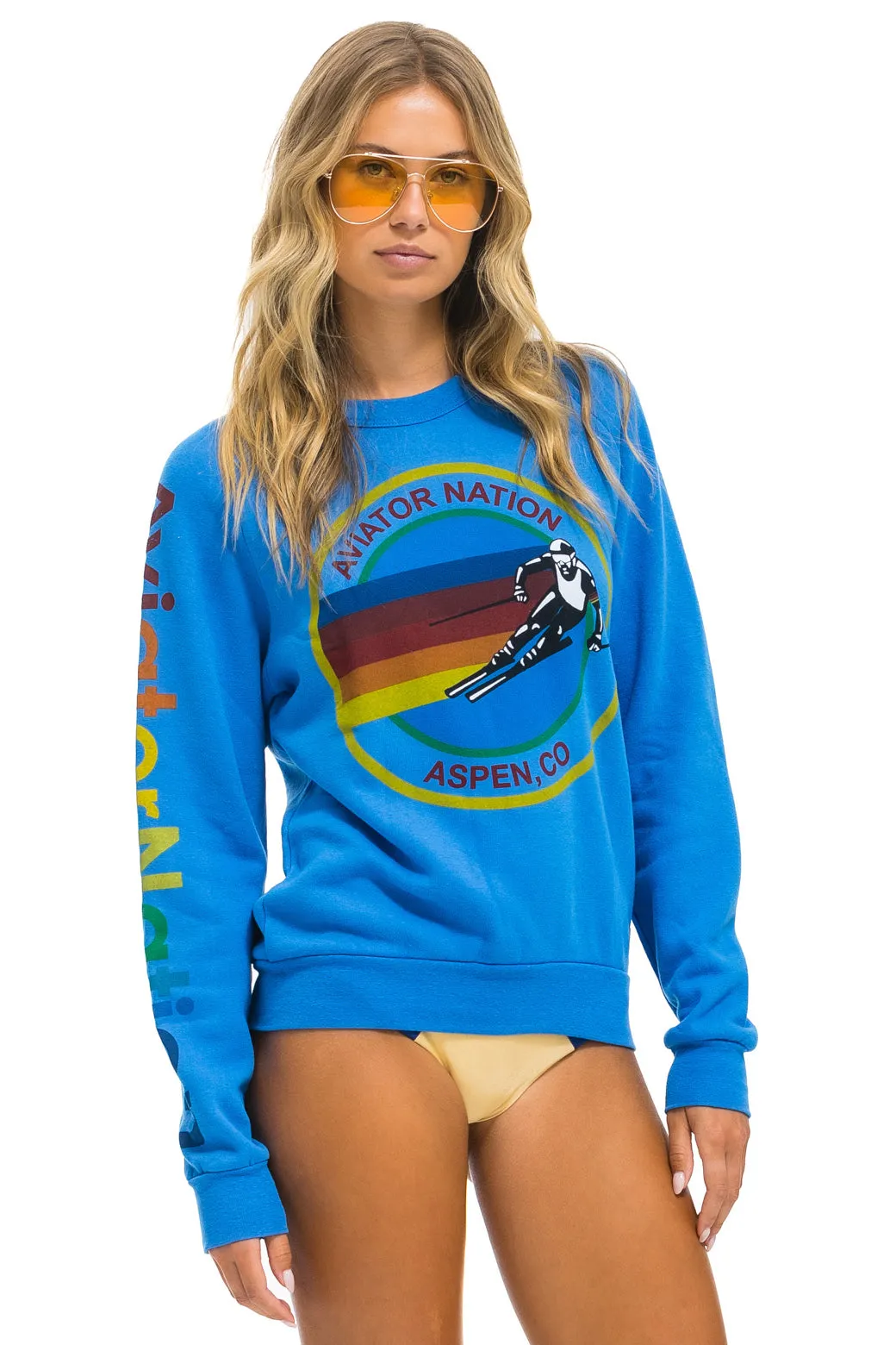 AVIATOR NATION ASPEN SWEATSHIRT - OCEAN