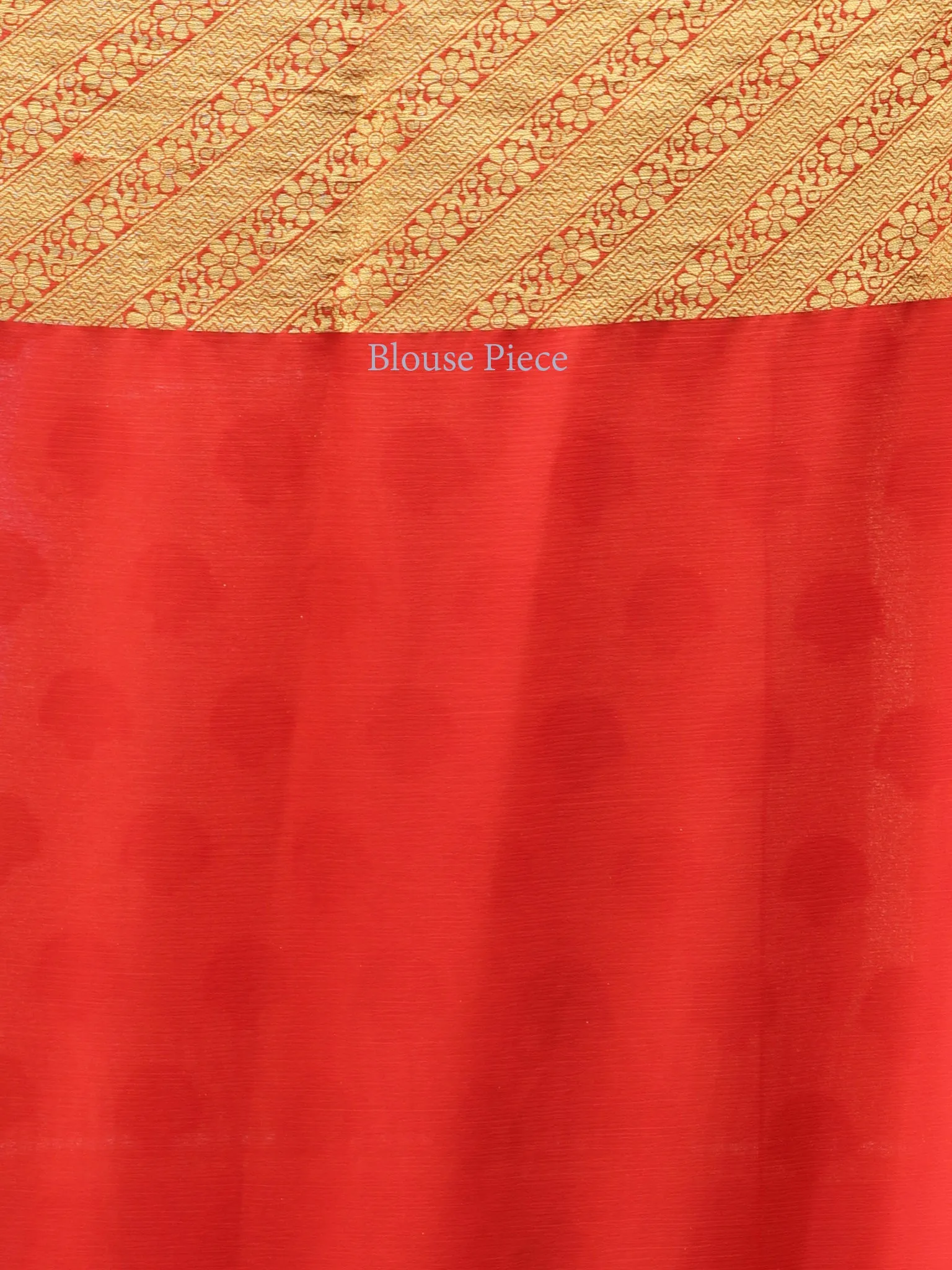 Banarasee Chiffon Saree With Golden Zari Weave - Red & Gold - S031704355