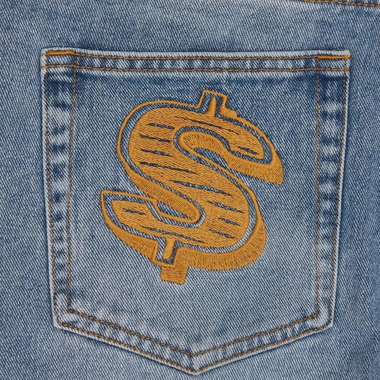 Billionaire Boys Club Diamond & Dollar Embroidered Denim Jean