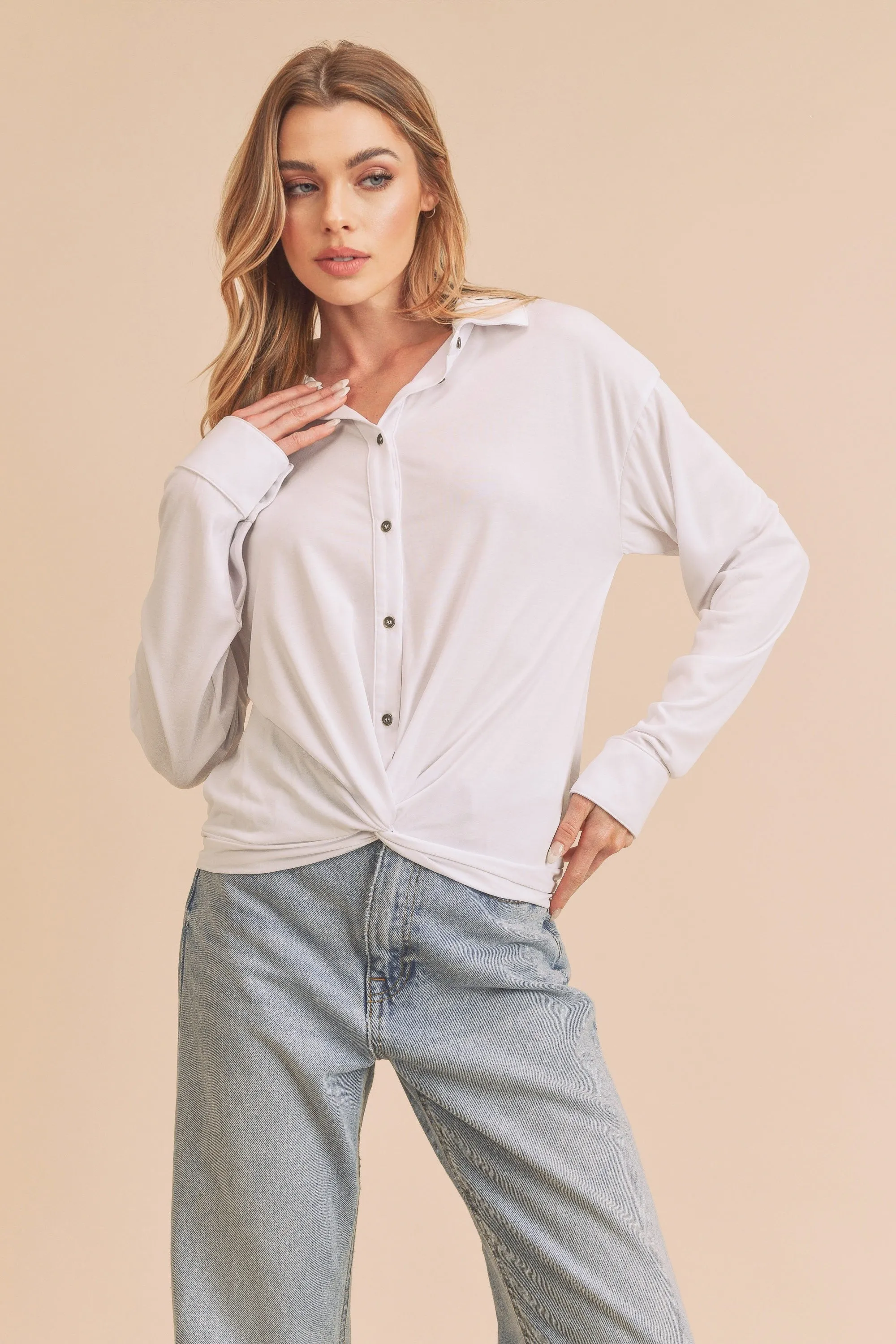 Blouse Top with Cinched Waist