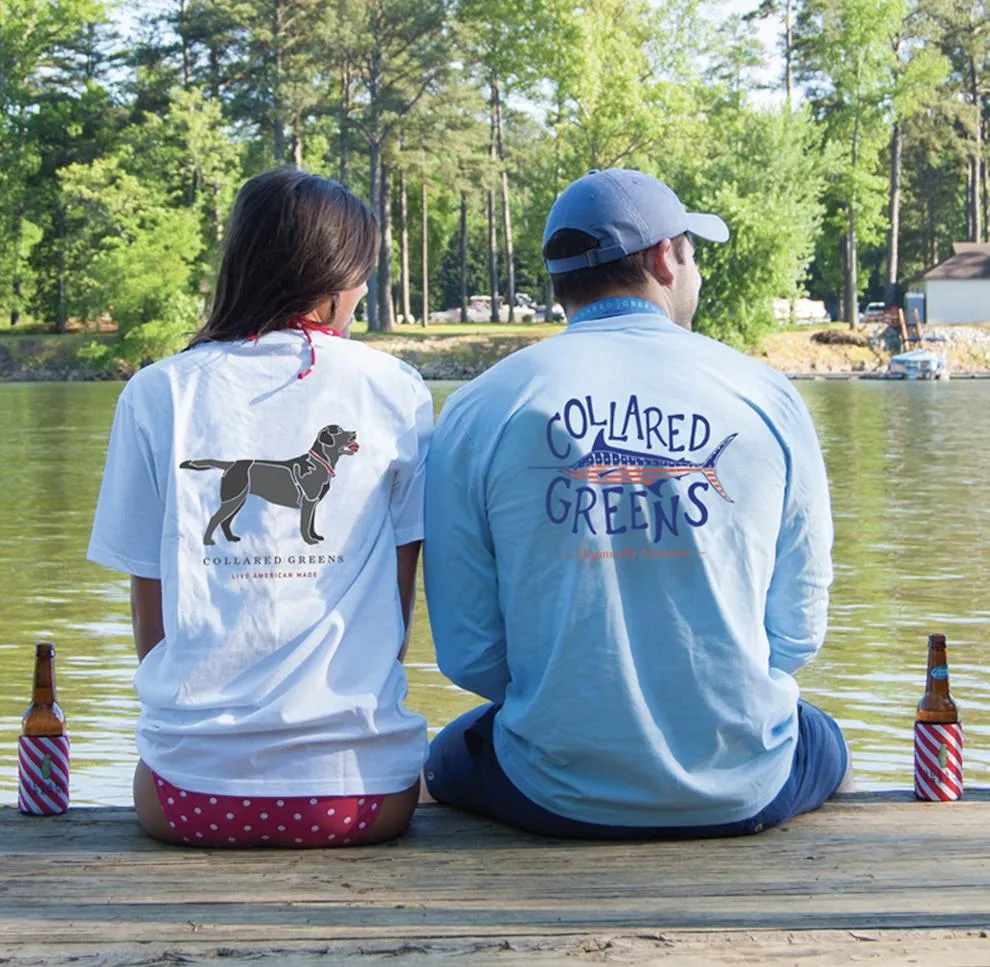 Blue Crab: Short Sleeve T-Shirt - White