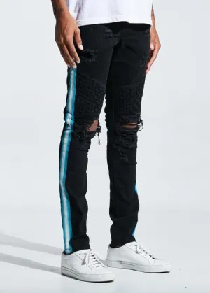 Bolt Turkish Biker Denim (Light Blue Stripe)