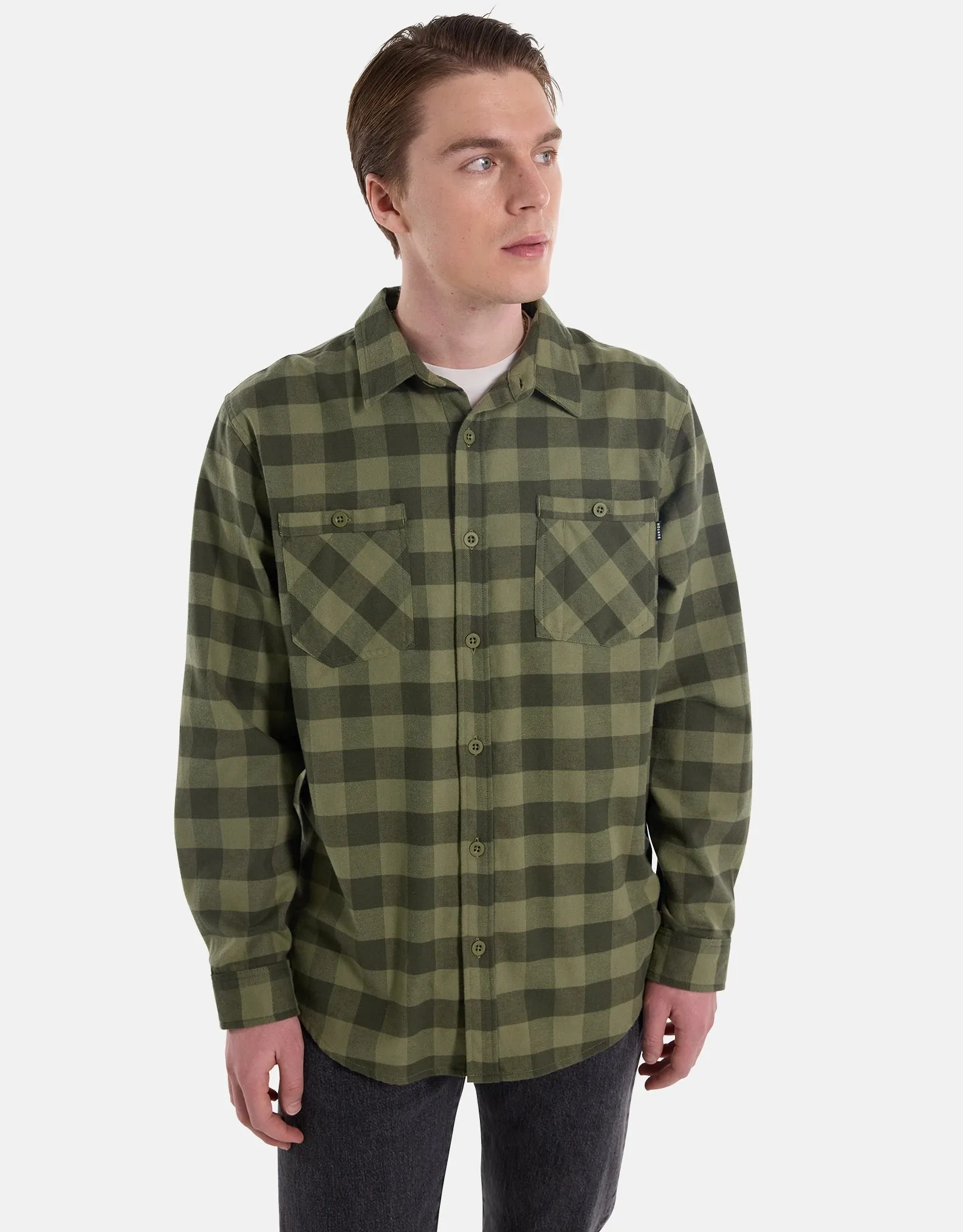 Burton Favorite Flannel Mens 2024 Forest Moss Buffalo Plaid