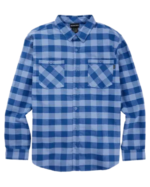 Burton Men's Favorite Long Sleeve Flannel - Slate Blue Buffalo Plaid