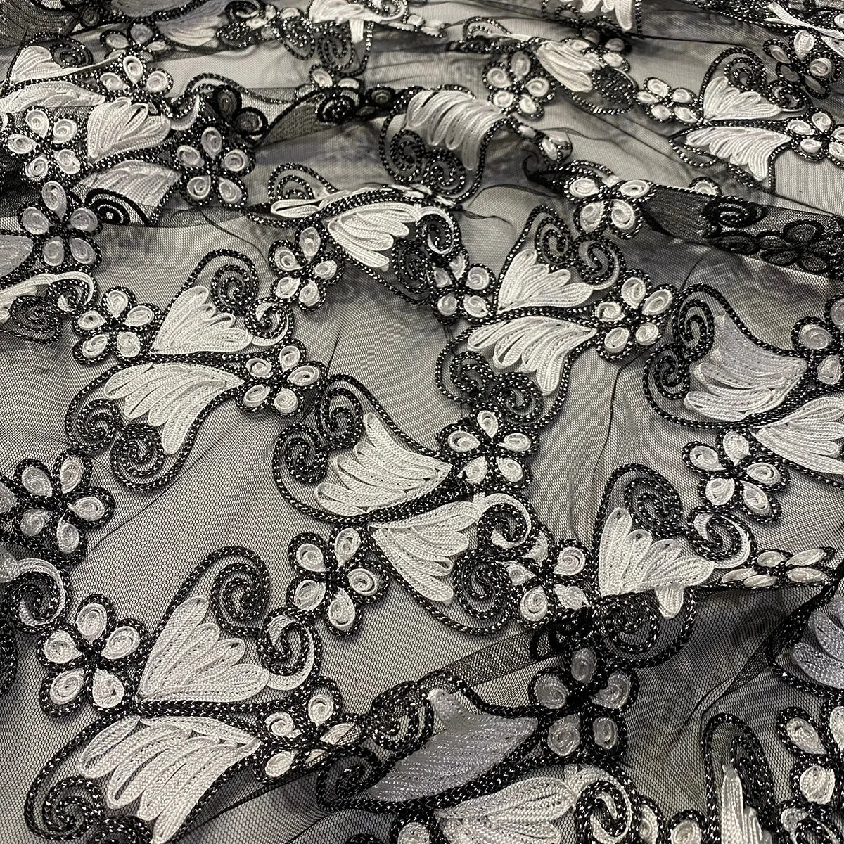 Butterfly Lace Table Linen in Black