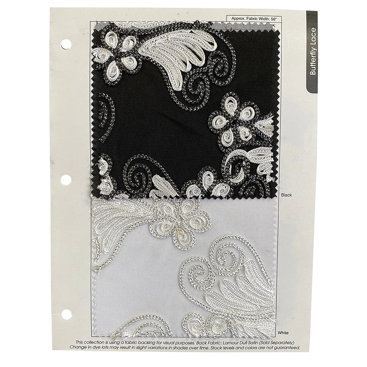 Butterfly Lace Table Linen in Black