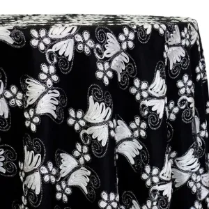 Butterfly Lace Table Linen in Black