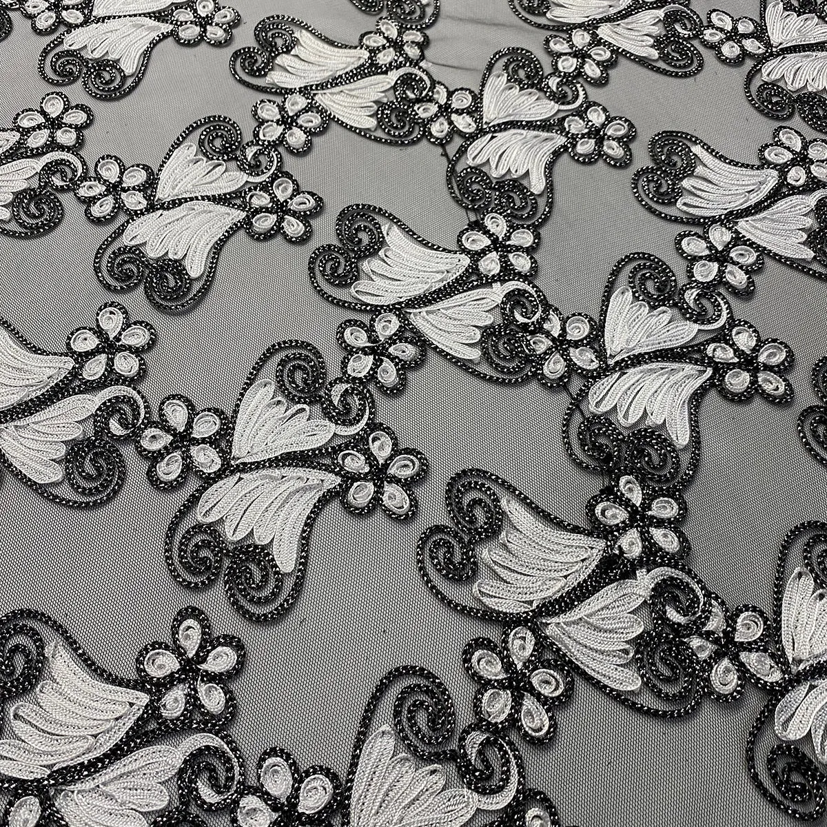 Butterfly Lace Table Linen in Black