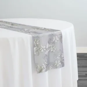 Butterfly Lace Table Runner in White