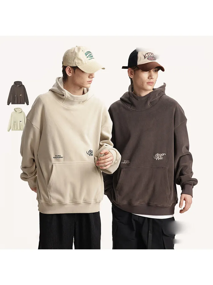 Casual Embroidery Print Pocket Hoodie