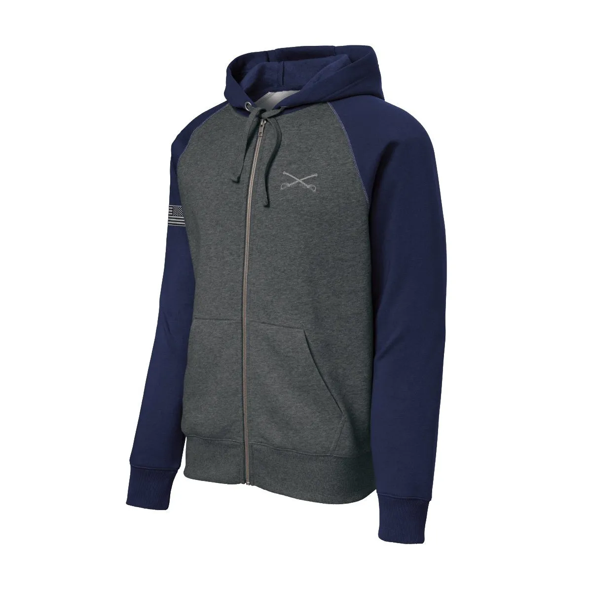 Cavalry Scout Color Block Zip Up Hoodie