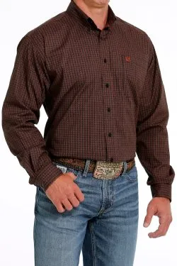 Cinch Men's Brown Stretch Classic Shirt