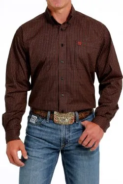 Cinch Men's Brown Stretch Classic Shirt