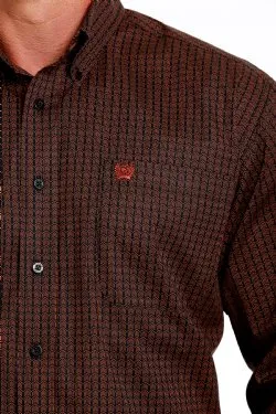 Cinch Men's Brown Stretch Classic Shirt