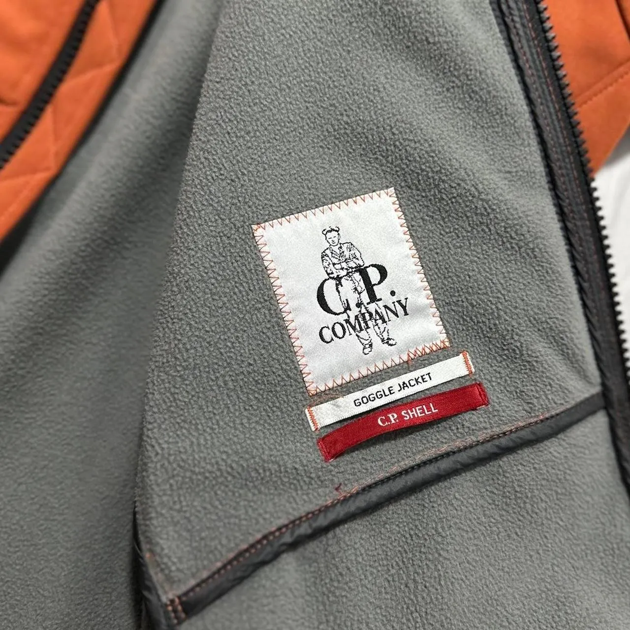 CP Company Orange Soft Shell Goggle Jacket