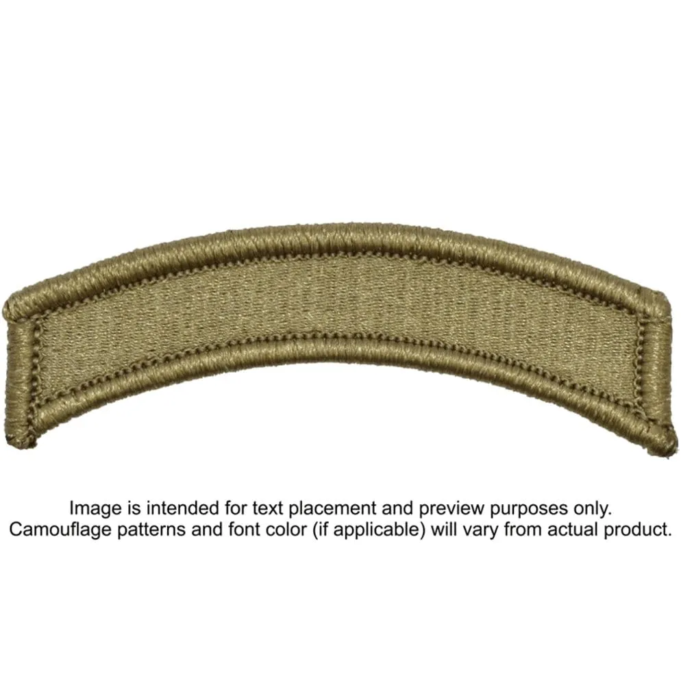 Custom Text Patch Fully Embroidered OCP/Black - Long Tab