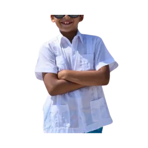 D’Accord Kids Authentic Cuban Guayabera White