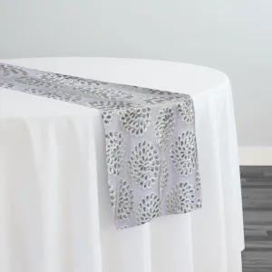 Dahlia Sequins Table Runner in White