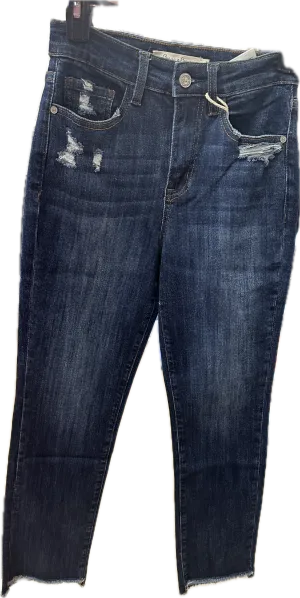 Dark Distressed Denim Jean