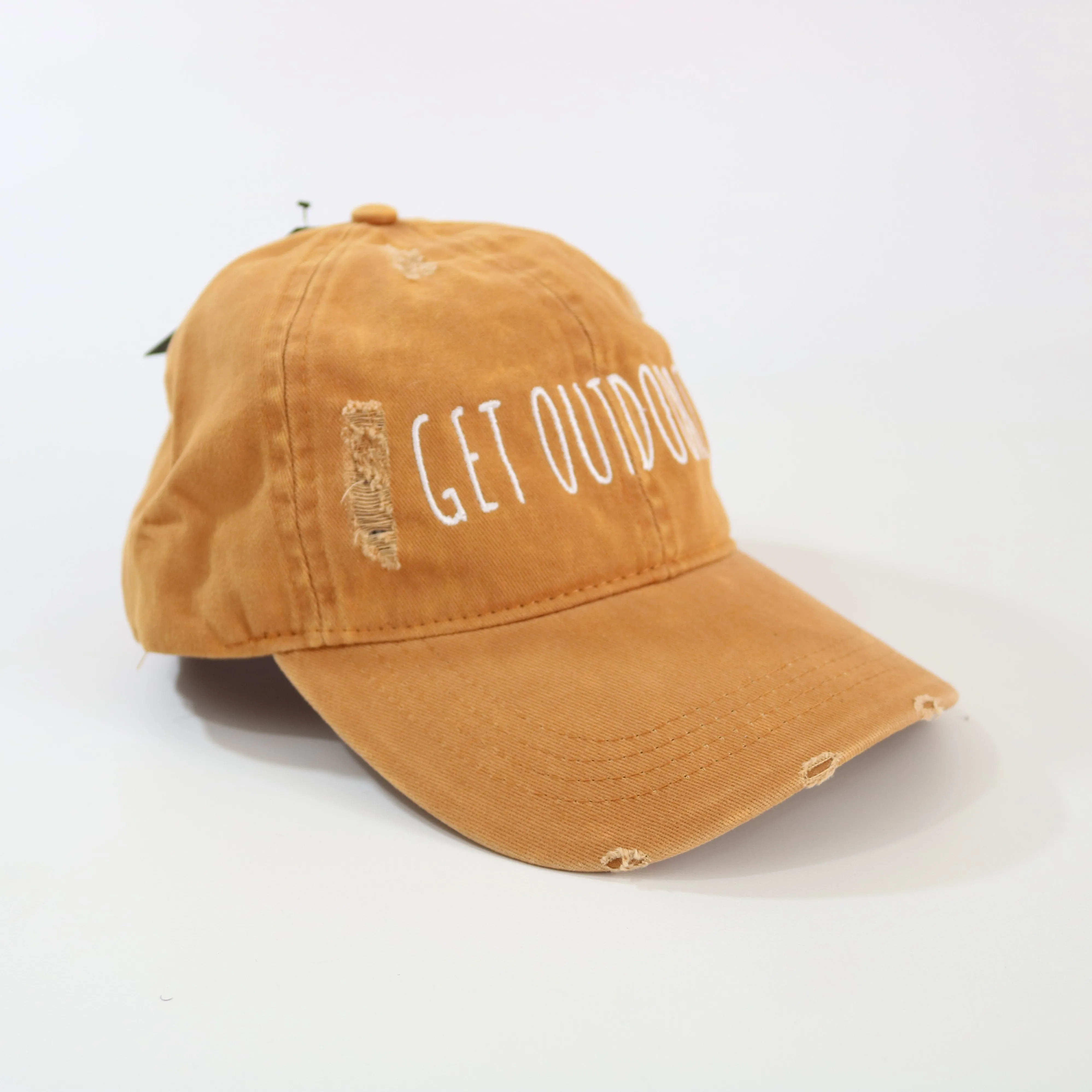 David and Young Orange Distressed Baseball Cap - GET OUTDOORS