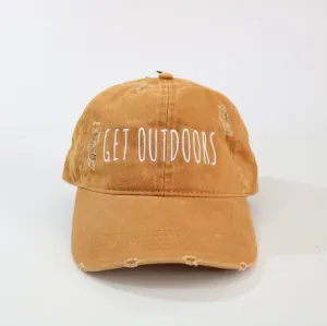 David and Young Orange Distressed Baseball Cap - GET OUTDOORS