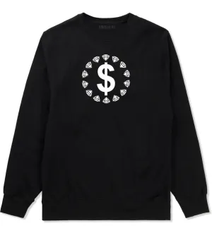 Diamonds Money Sign Logo Boys Kids Crewneck Sweatshirt