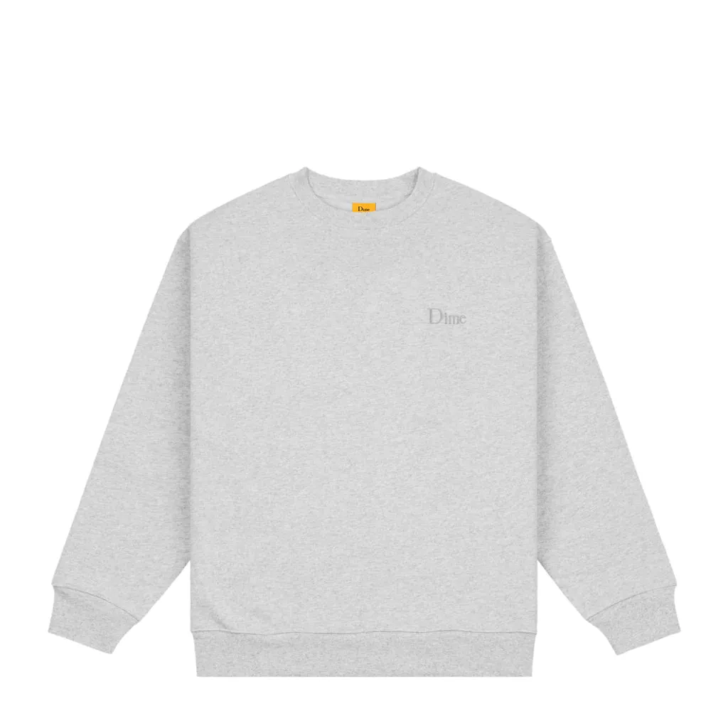 Dime Classic Small Logo Crewneck Heather Gray