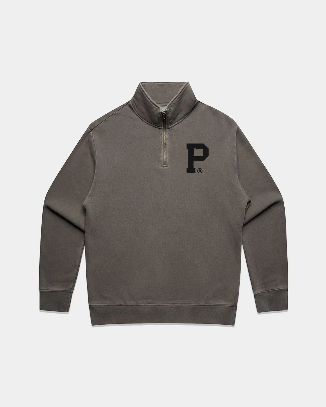 Essential "P" Quarter Zip - Faded Grey