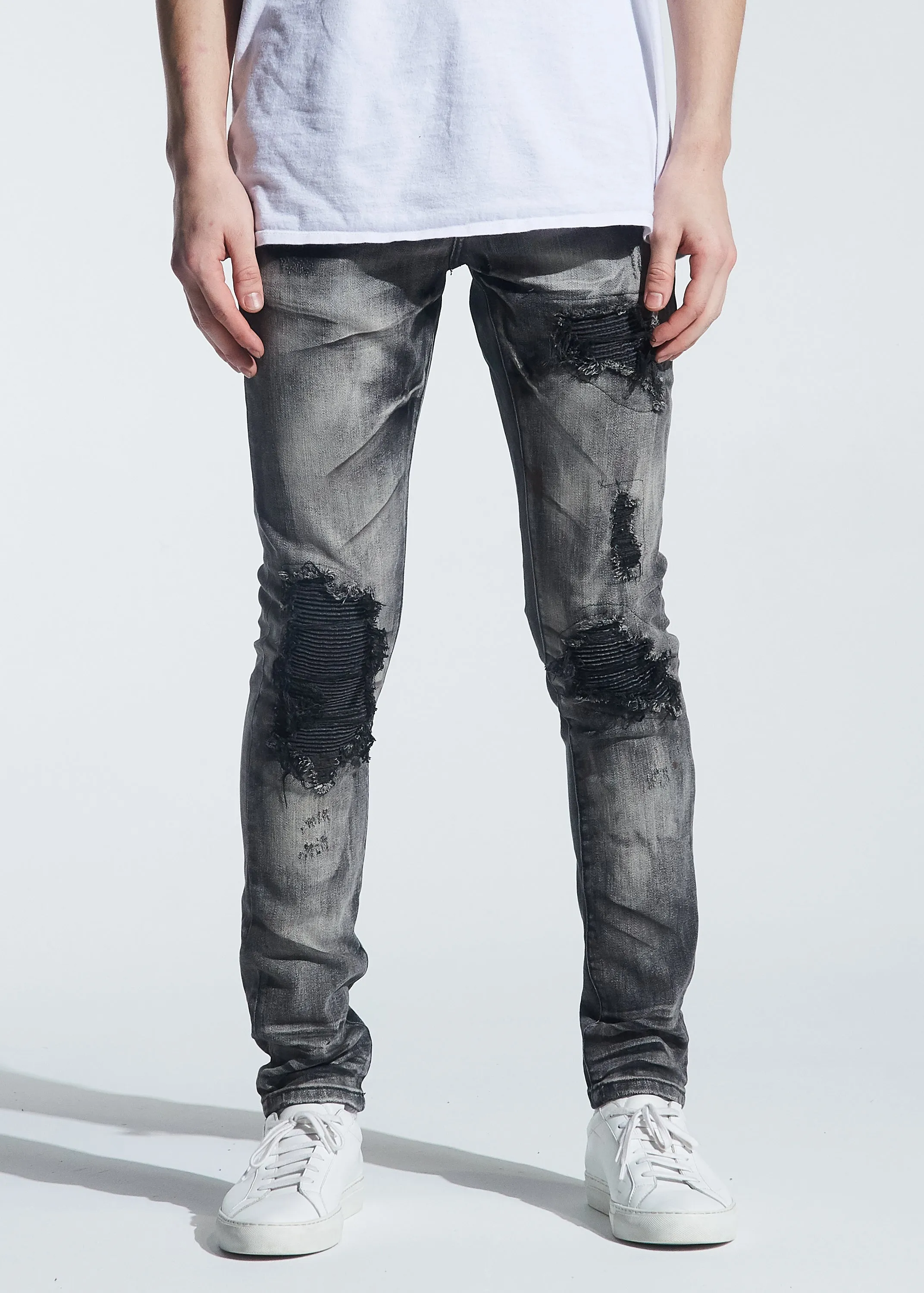 Hayes Rip & Repair Denim (Distressed Grey Wash)