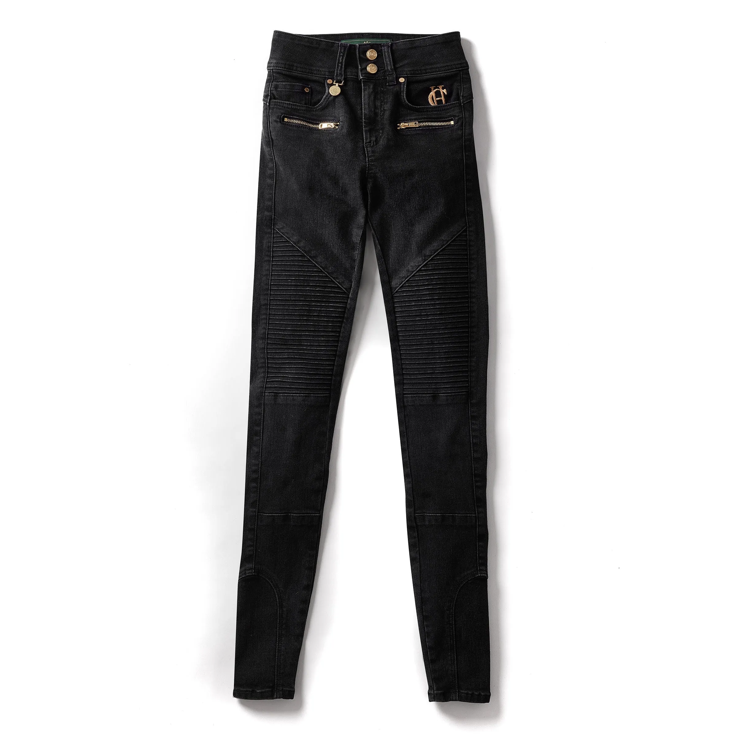 Holland Cooper Biker Ladies Jean in Washed Black