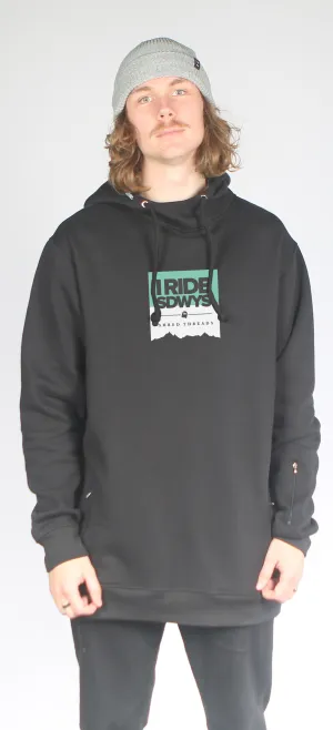 I Ride Sideways DWR Shred Fit Hoodie Minty Black