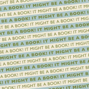 It Might Be A Book! Wrapping Paper Blue/Green