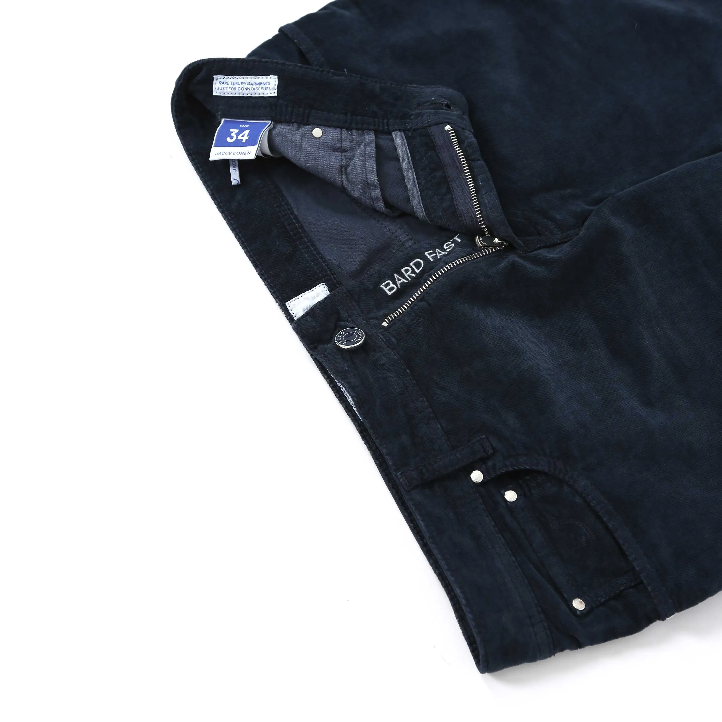 Jacob Cohen Bard Fast 5 Pocket Moleskin Jean in Navy