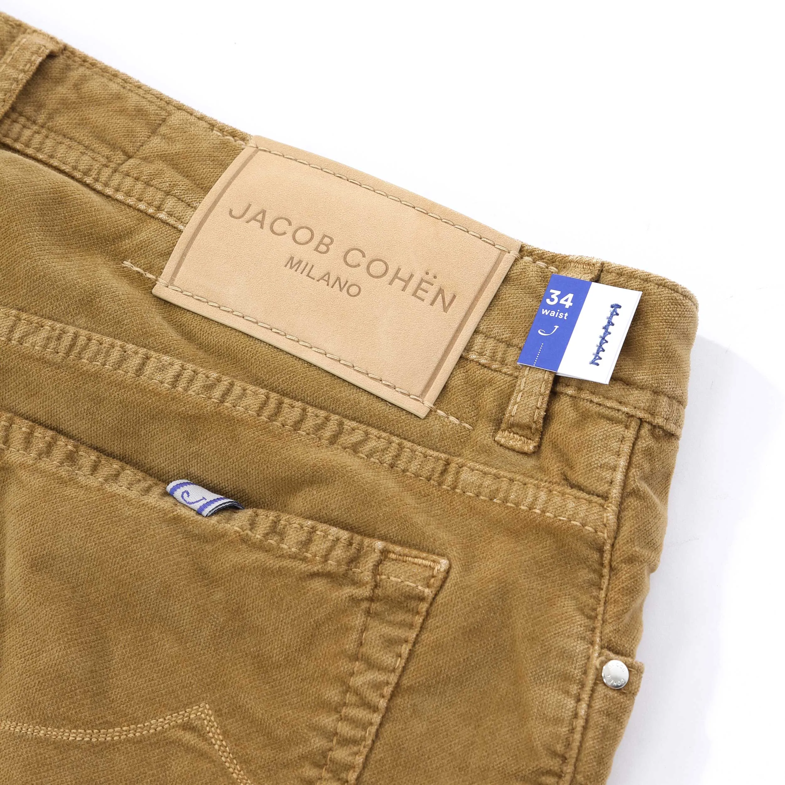 Jacob Cohen Bard Fast 5 Pocket Moleskin Jean in Sand