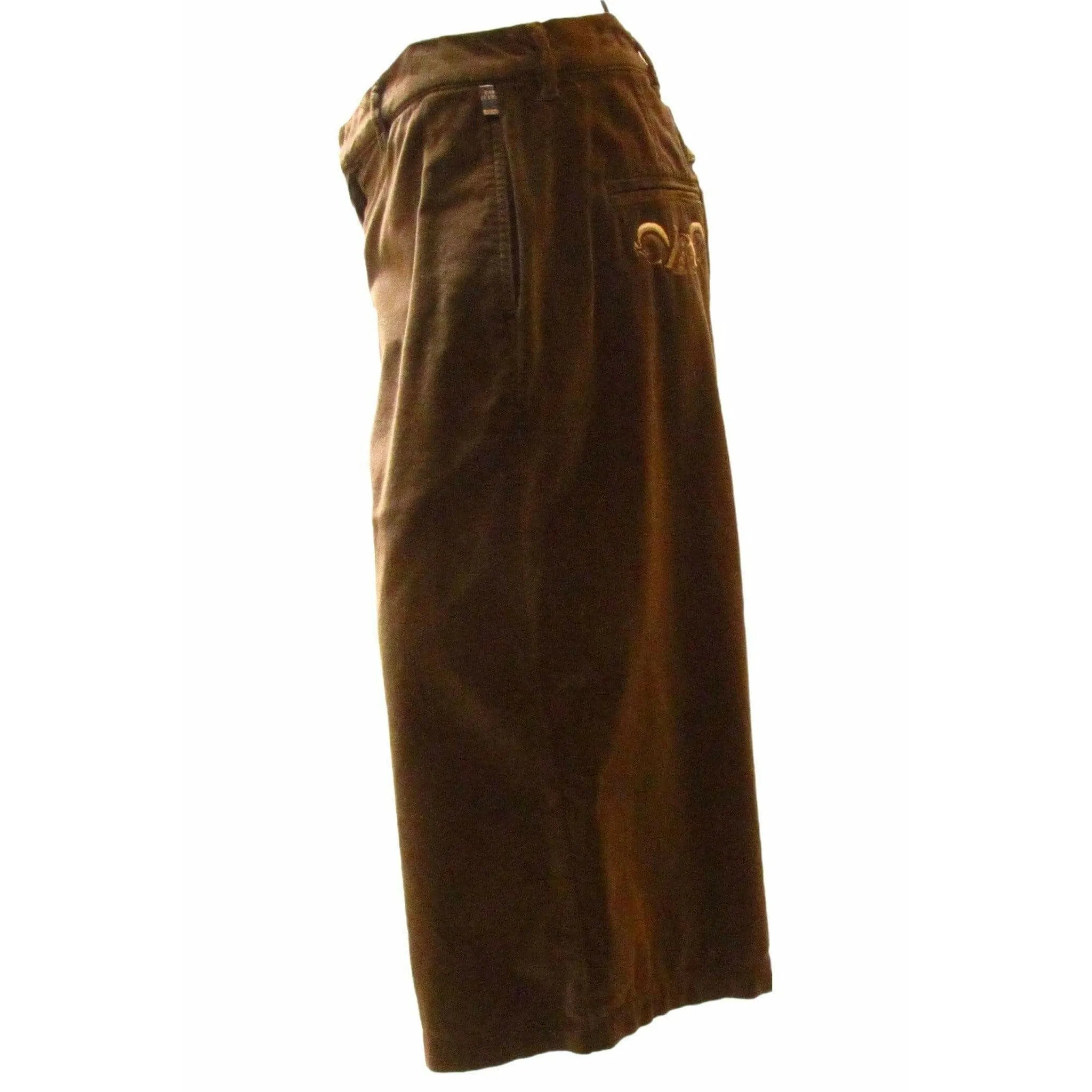 Jean Paul Gaultier Short Brown Velvet Pant