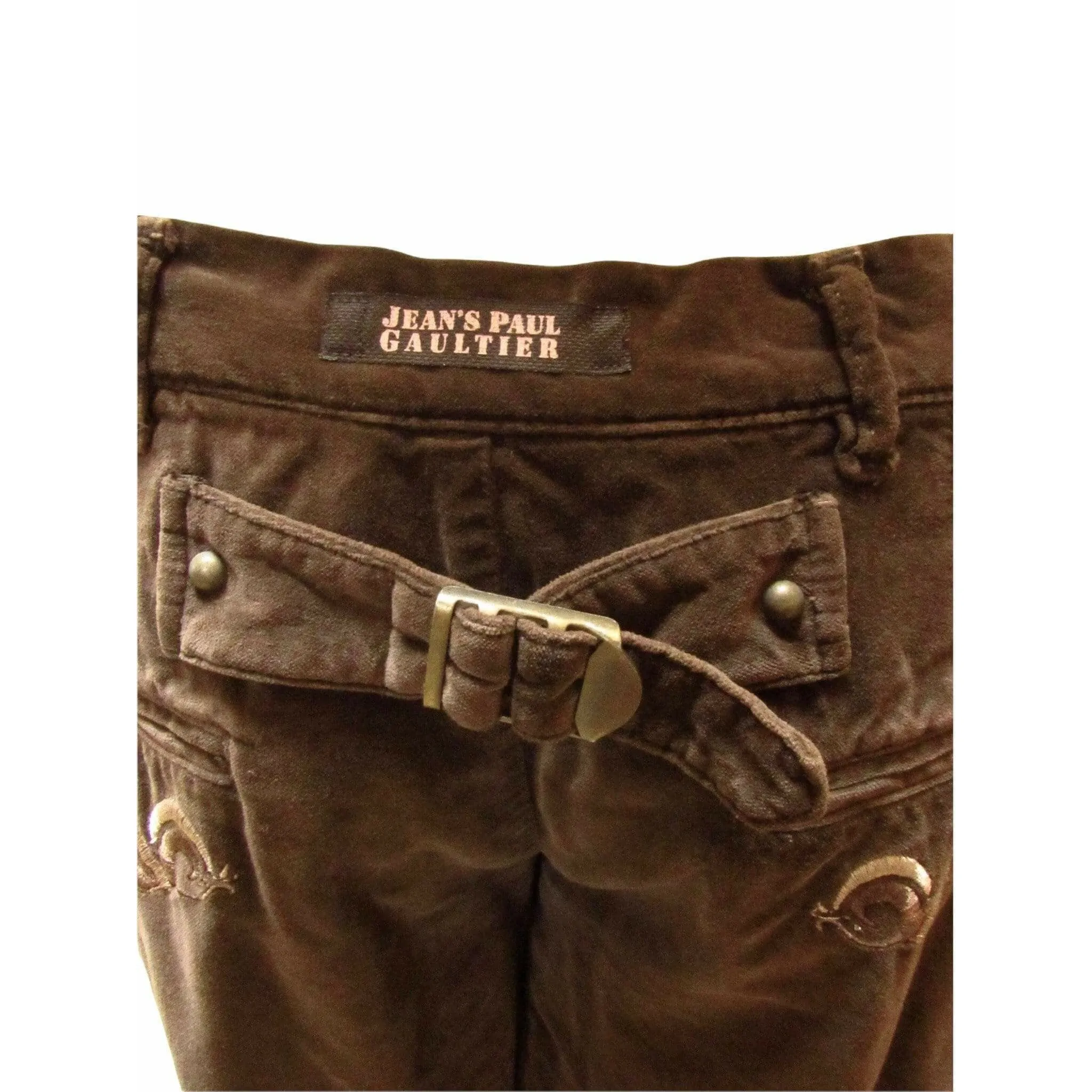 Jean Paul Gaultier Short Brown Velvet Pant