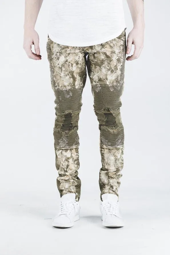 JORDAN BIKER DENIM (DISTRESSED OLIVE)