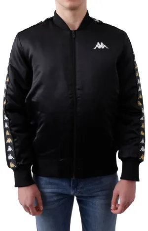 Kappa 222 Banda Bawern Bomber Jacket - Black Smoke/Lt Yellow/Bright White