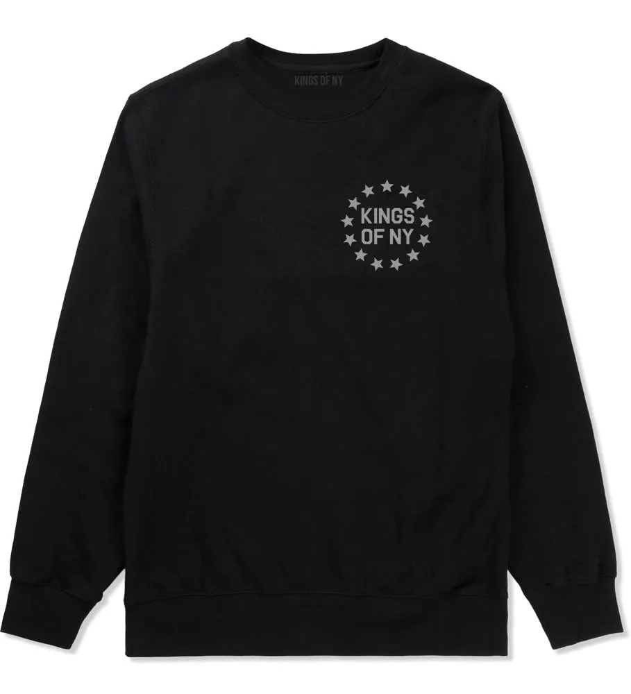 Kings Of NY Classic Stars Logo Chest Mens Crewneck Sweatshirt